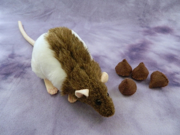 Agouti Brown Half-Hooded Rat Plushie