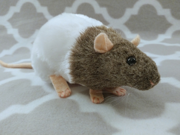 Agouti Grey Bareback Rat Plushie