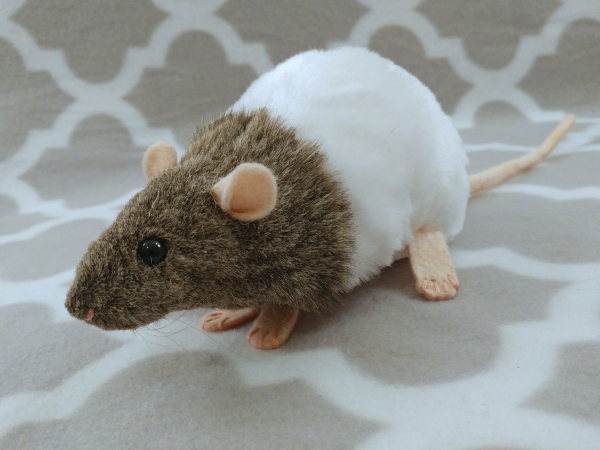 Agouti Grey Bareback Rat Plushie