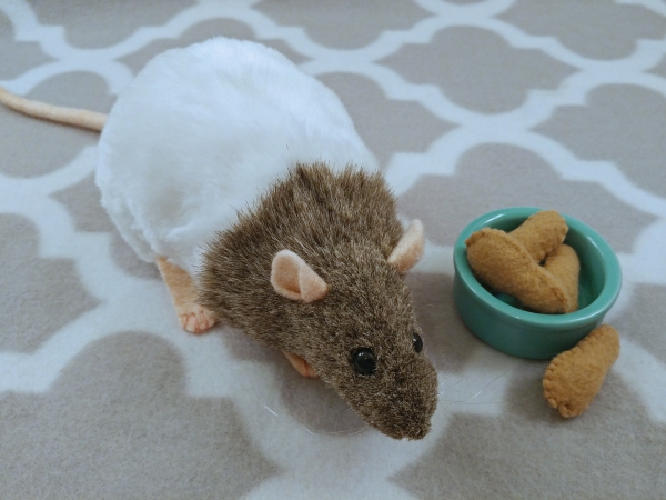 Agouti Grey Bareback Rat Plushie