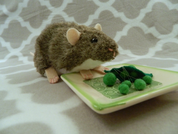 Agouti Grey Berkshire Rat Plushie