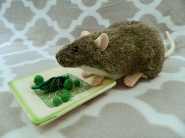 Agouti Grey Berkshire Rat Plushie