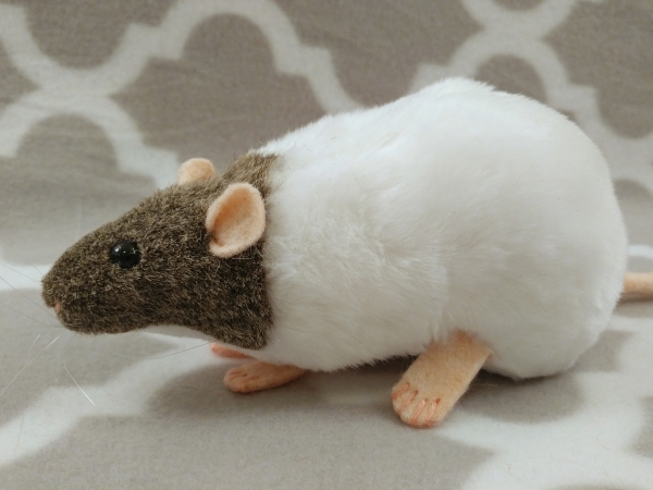 Agouti Grey Capped Rat Plushie