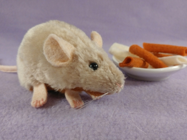 Beige Mouse Plushie with Tan Belly