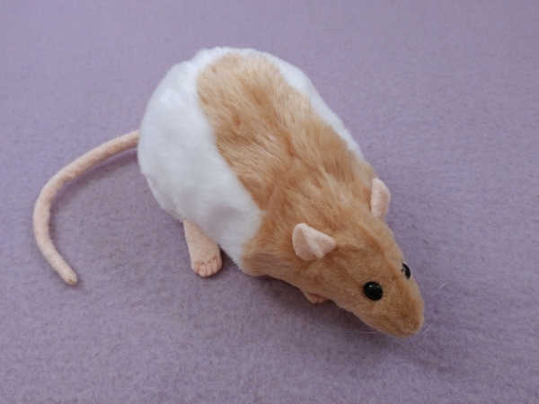 Beige Half-Hooded Rat Plushie