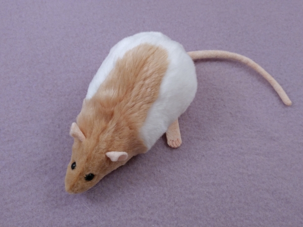 Beige Half-Hooded Rat Plushie