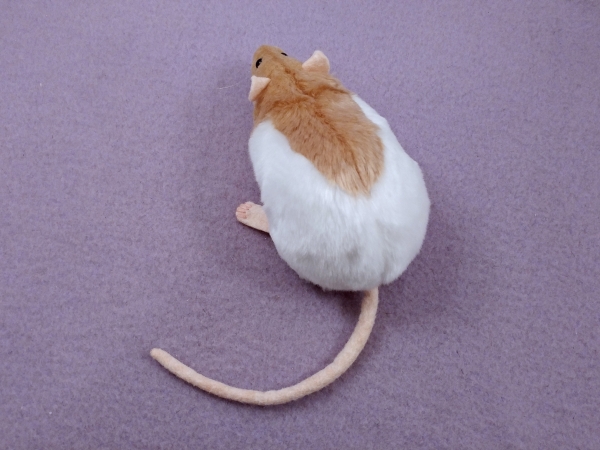 Beige Half-Hooded Rat Plushie