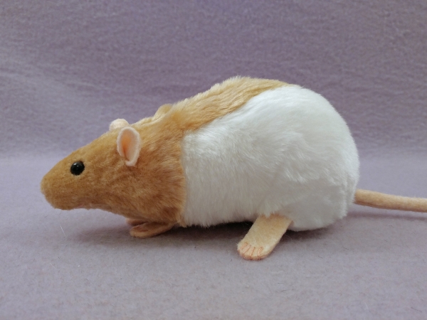Beige Half-Hooded Rat Plushie