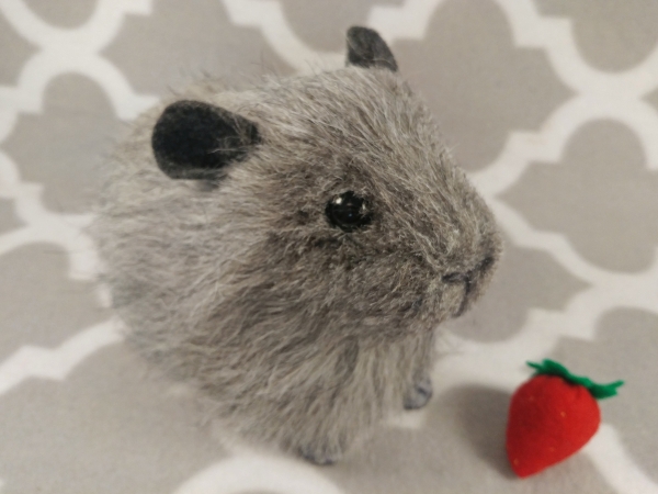 Big Agouti Grey Guinea Pig Plushie