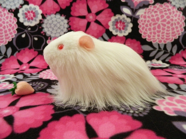 Big White Longhaired Guinea Pig Plushie