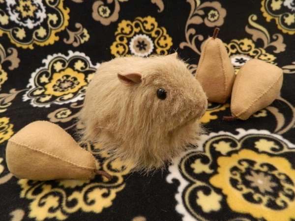 Big Beige Longhaired Guinea Pig Plushie