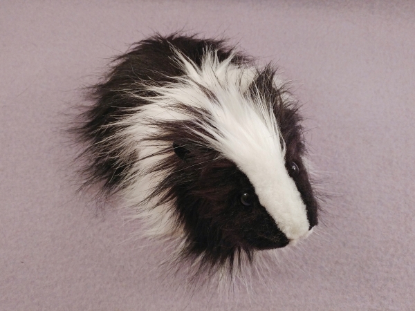 Big Black Dutch Longhaired Guinea Pig Plushie