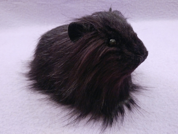 Big Black Longhaired Guinea Pig Plushie