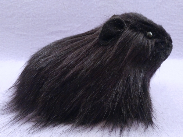 Big Black Longhaired Guinea Pig Plushie