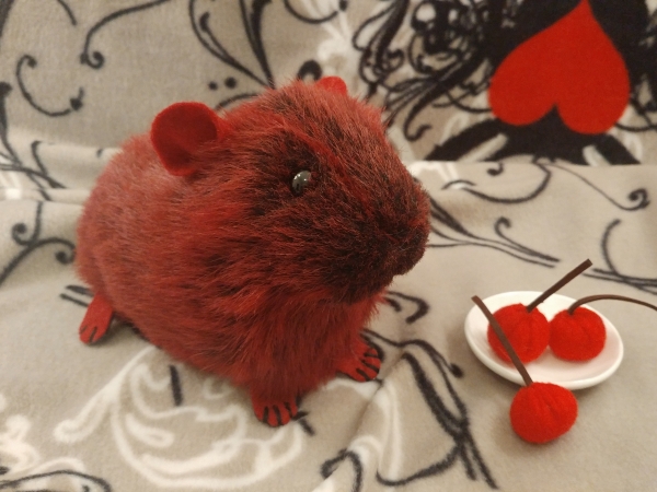 Big Cherry Bomb Guinea Pig Plushie