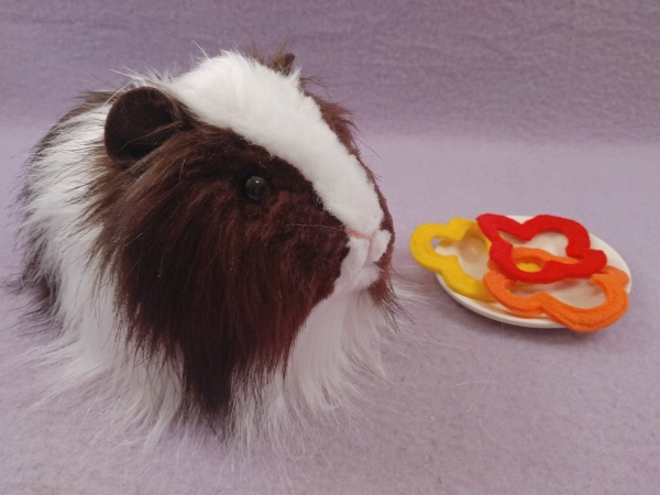 Big Dark Brown Dutch Longhaired Guinea Pig Plushie