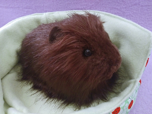 Big Dark Brown Longhaired Guinea Pig Plushie