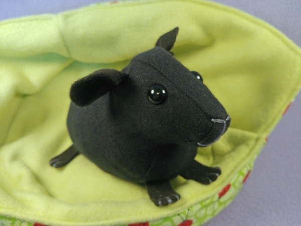 Big Black Hairless Guinea Pig Plushie