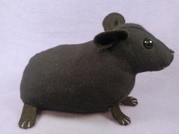 Big Black Hairless Guinea Pig Plushie