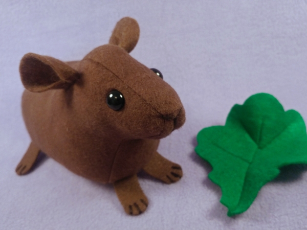 Big Brown Hairless Guinea Pig Plushie
