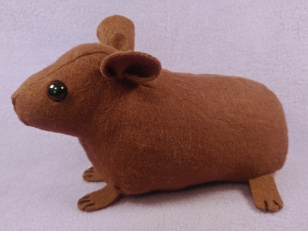 Big Brown Hairless Guinea Pig Plushie