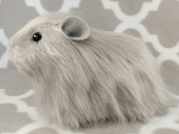 Big Grey Longhaired Guinea Pig Plushie