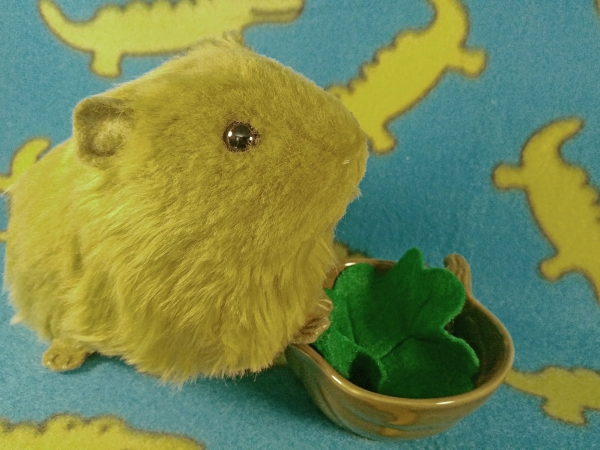 Big Pea Green Guinea Pig Plushie