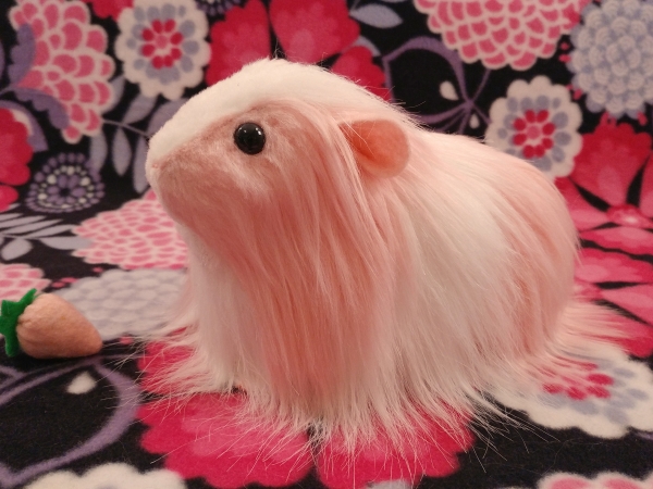 Big Pink Longhaired Dutch Guinea Pig Plushie