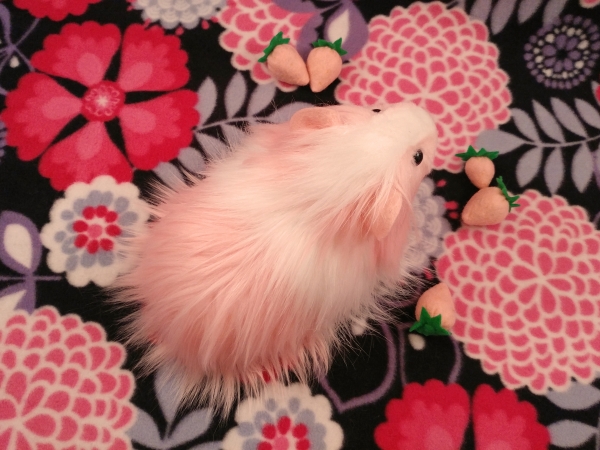 Big Pink Longhaired Dutch Guinea Pig Plushie