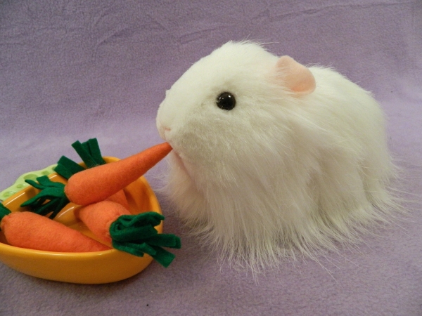 Big White Longhaired Guinea Pig Plushie
