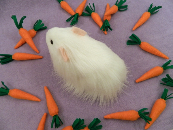 Big White Longhaired Guinea Pig Plushie