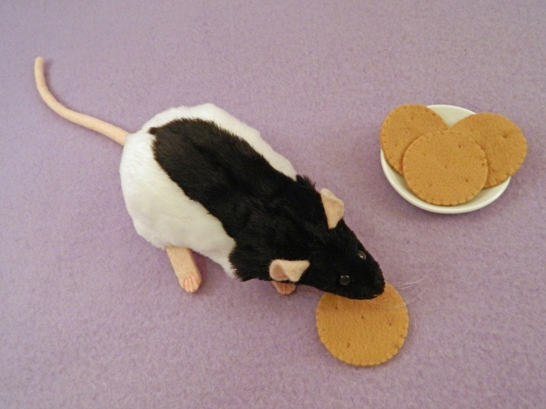 Black Half-Hooded Rat Plushie