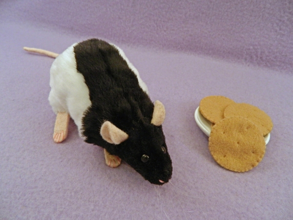 Black Half-Hooded Rat Plushie