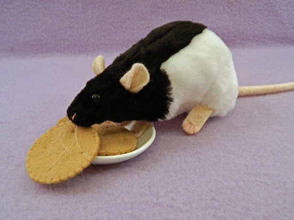 Black Half-Hooded Rat Plushie