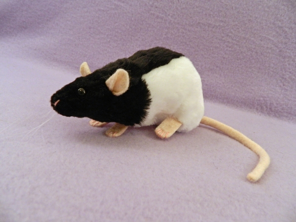 Black Half-Hooded Rat Plushie