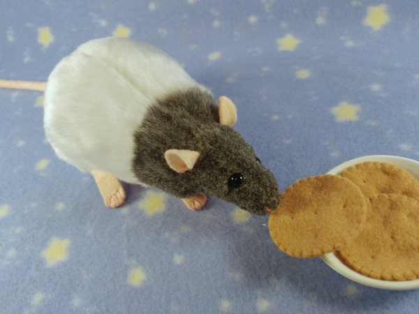 Blue Grey Bareback Rat Plushie