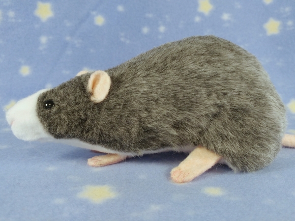 Blue Grey Blazed Rat Plushie