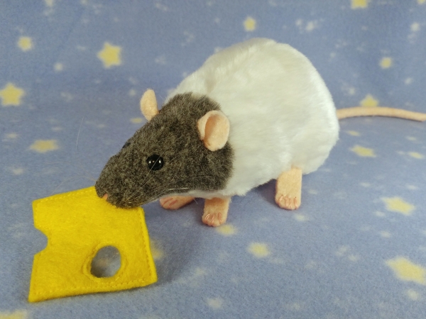 Blue Grey Capped Rat Plushie