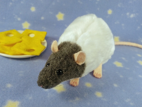 Blue Grey Capped Rat Plushie