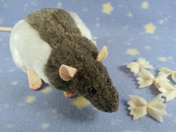Blue Grey Hooded Rat Plushie