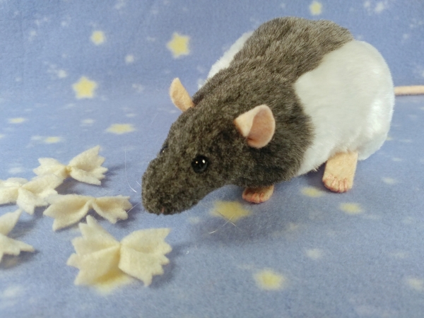 Blue Grey Hooded Rat Plushie
