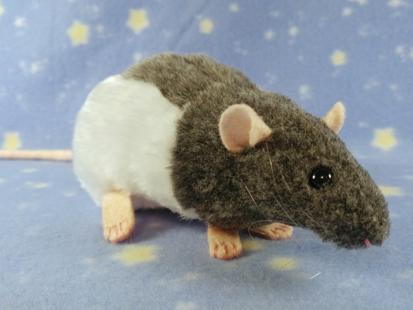 Blue Grey Hooded Rat Plushie