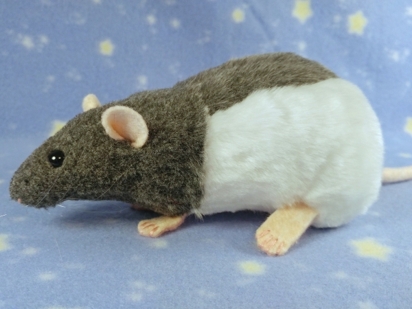 Blue Grey Hooded Rat Plushie