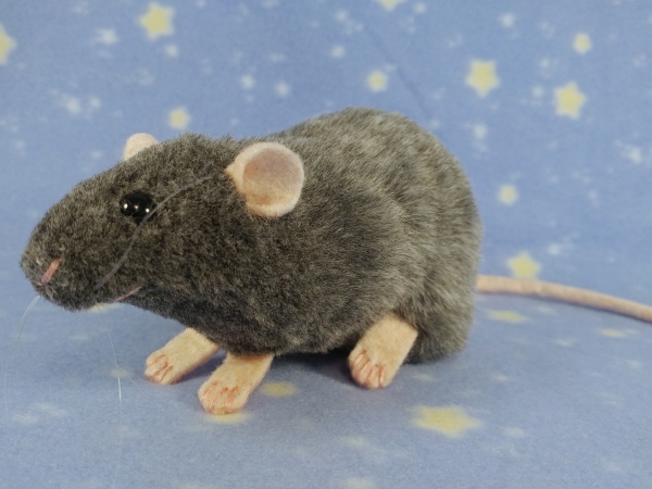 Blue Grey Berkshire Rat Plushie