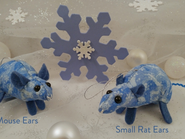Blue Snow & Wind Mouse/Rat Ornament
