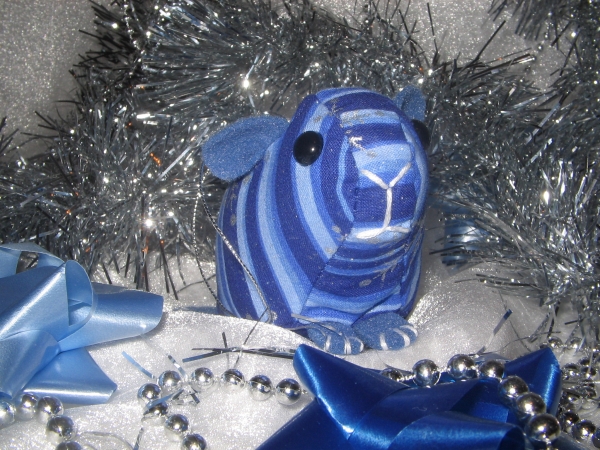 Blue Stripes Guinea Pig Ornament