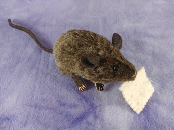 Brown Brindle Mouse Plushie