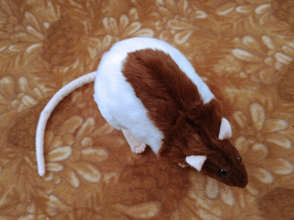Brown Half-Hooded Rat Plushie