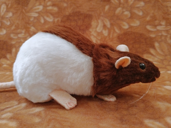 Brown Half-Hooded Rat Plushie