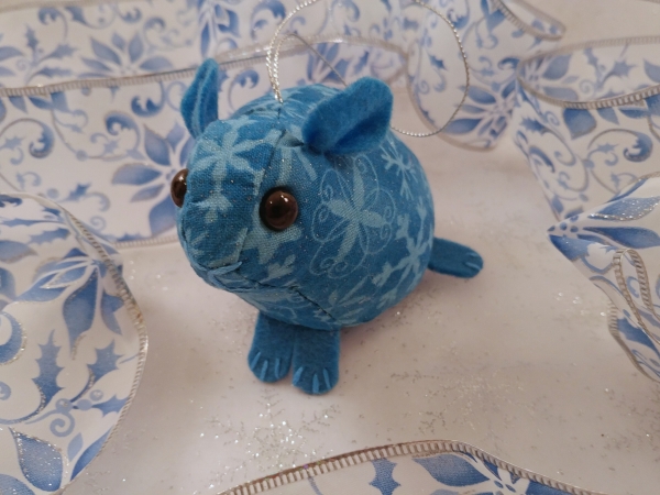 Cobalt Blue Guinea Pig Ornament